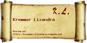 Kremmer Lizandra névjegykártya